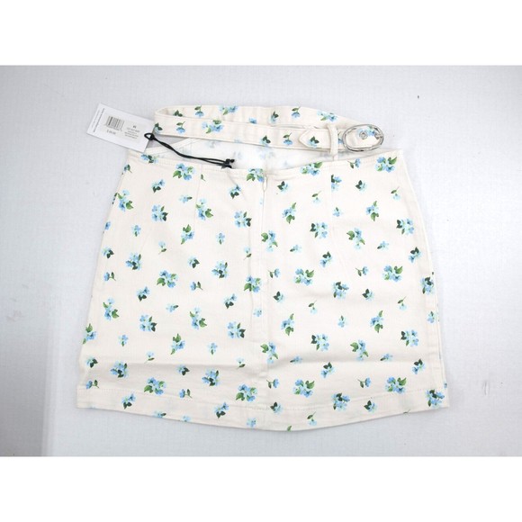 WeWoreWhat Cut Out Mini Skirt Blue flower pattern‎ Size S ($69) - Picture 1 of 5